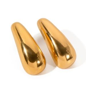 New 18k gold plated, lightweight water drop earrings hypoallergenic, gol…